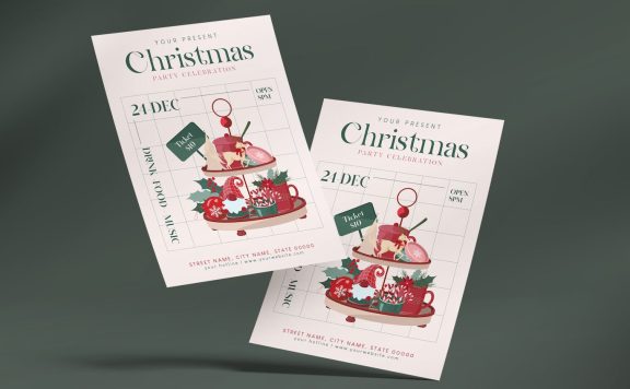 圣诞节假期庆祝传单海报 (AI,EPS,JPG,PNG)