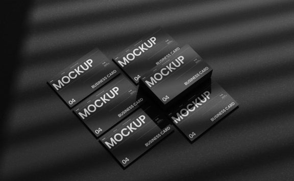 堆叠的名片模型集样机 (PSD)