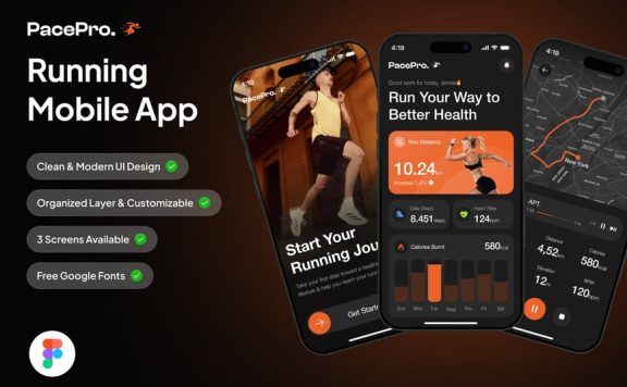 运动移动应用APP UI KIT (FIG)