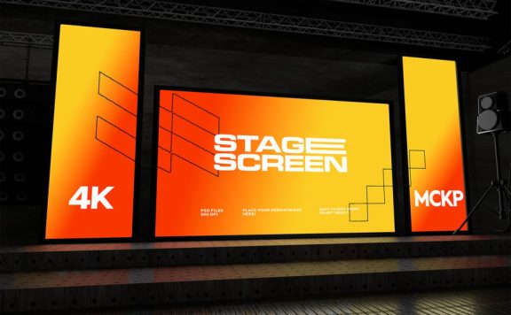 LED屏幕舞台模型样机 (PSD)