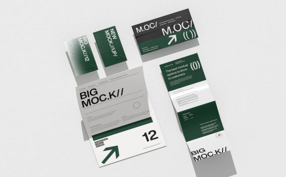 现代文具身份模型套件样机 (PSD)