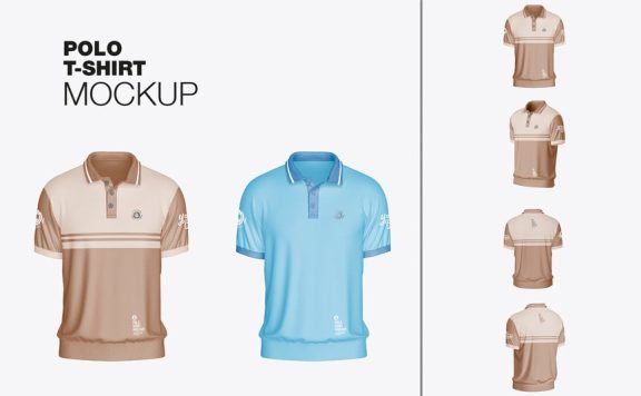 休闲polo衬衫模型样机 (PSD)