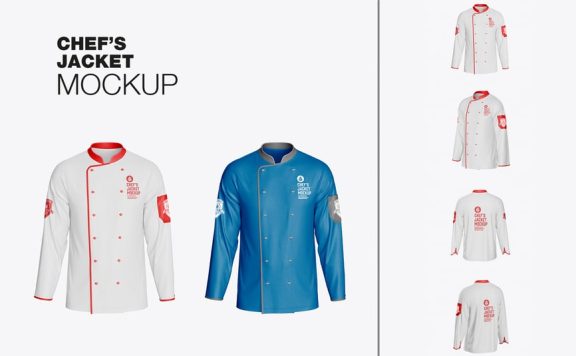厨师夹克模型样机 (PSD)