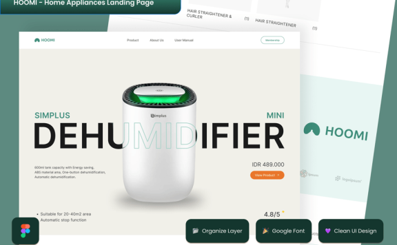 家用电器着陆页网页模板 (FIG)