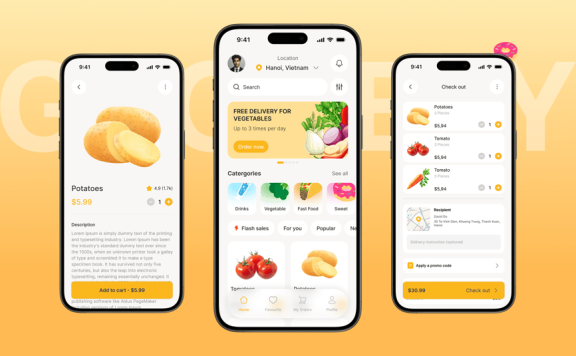 生鲜杂货移动应用APP UI KIT (FIG)