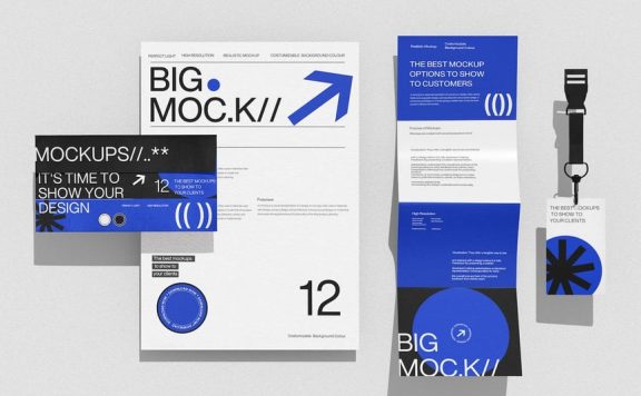 公司VI识别文具模型集样机 (PSD)