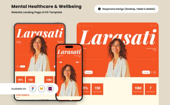 健康着陆页设计模板 (FIG,SKETCH,XD)