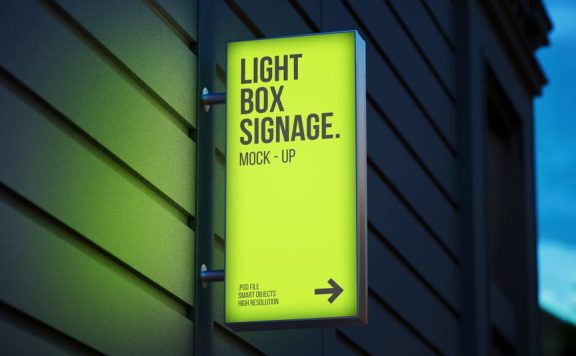 灯箱标牌模型样机 (PSD)