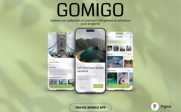 旅行移动应用APP UI KIT (FIG)