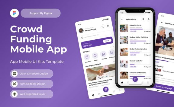 众筹移动应用APP UI KIT (FIG)