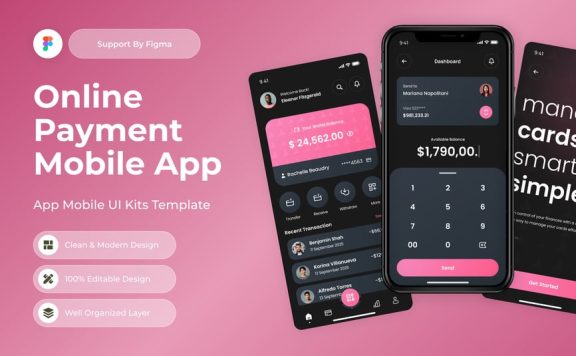 在线支付移动应用APP UI KIT (FIG)