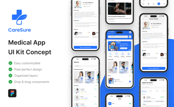 医疗应用APP UI KIT (FIG)