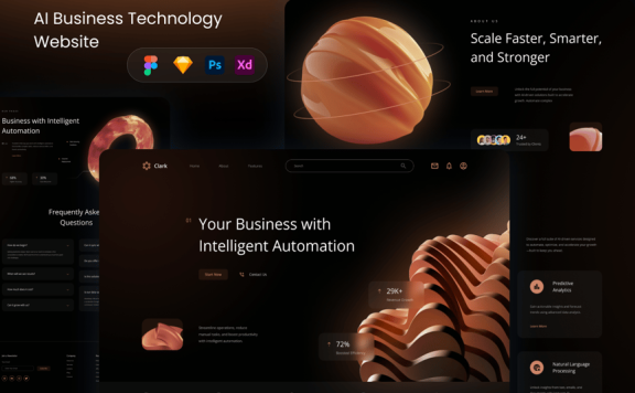AI商业技术网站 (FIG,PSD,SKETCH,XD)