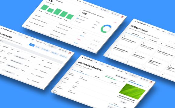 销售CRM平台，领导仪表板B2B Web应用程序UI (FIG,XD,SVG,SKETCH,PSD)