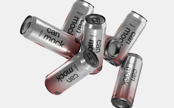 铝饮料易拉罐模型样机 (PSD)