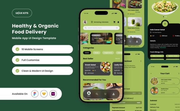 食品外卖派送应用APP UI KIT (FIG,SKETCH,XD)