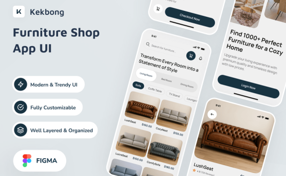 家具商店应用APP UI KIT (FIG)