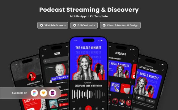下一代播客流APP UI KIT (FIG)