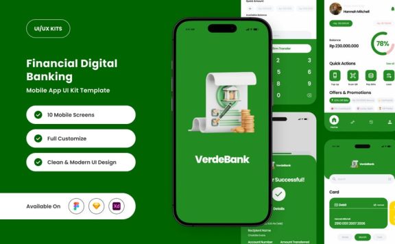 智能金融和银行应用APP UI KIT (FIG,SKETCH,XD)