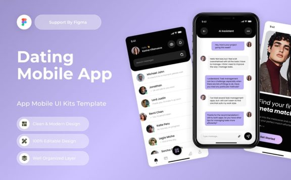 约会移动应用APP UI KIT (FIG)