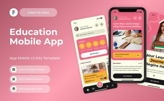 教育移动应用APP UI KIT (FIG)