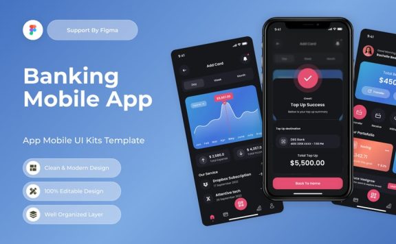 银行移动应用APP UI KIT (FIG)