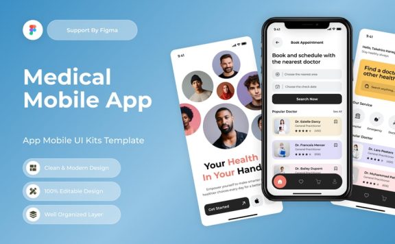 医疗移动应用APP UI KIT (FIG)