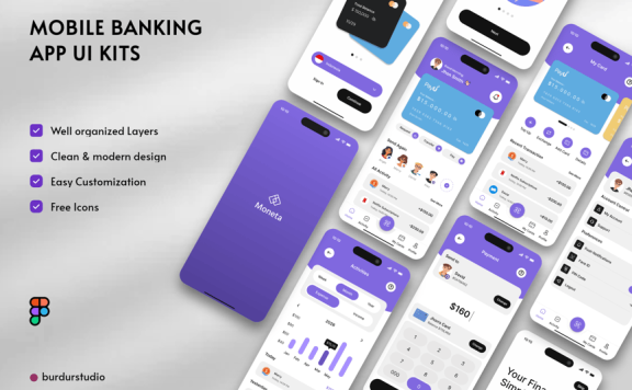 移动银行应用APP UI KIT (FIG)