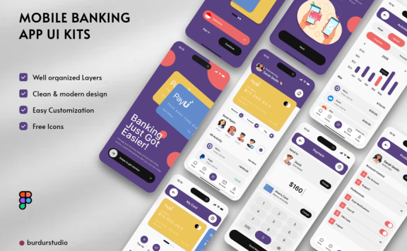 移动银行应用APP UI KIT (FIG)