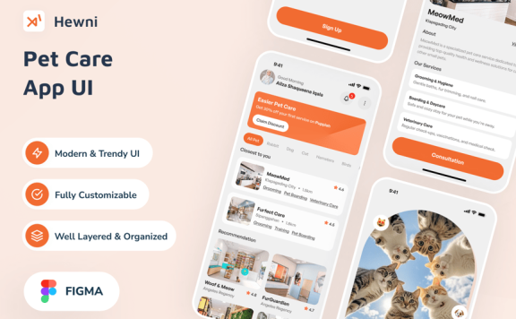 宠物护理 APP UI KIT (FIG)