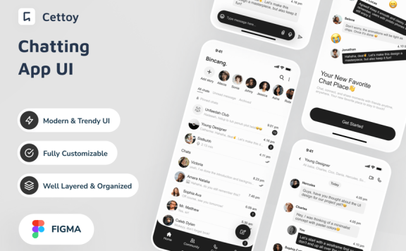 聊天应用APP UI KIT (FIG)