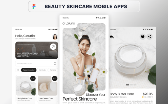 美容护肤手机应用APP UI KIT (FIG,PNG)