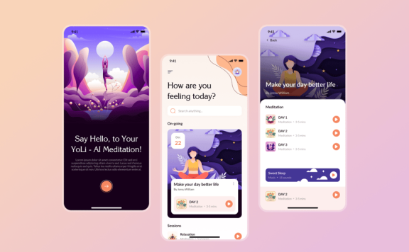 AI冥想APP UI KIT (FIG)