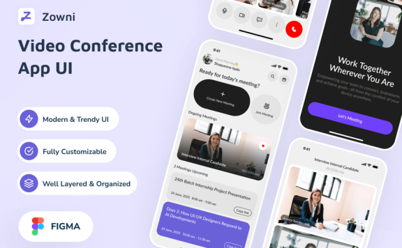 视频会议应用APP UI KIT (FIG)