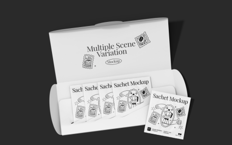 咖啡袋模型样机 (PSD)