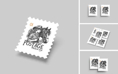 邮票设计模型样机 (PSD)