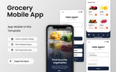 杂货移动应用APP UI KIT (FIG)