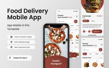 送餐移动应用APP UI KIT (FIG)