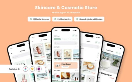 美容商店移动应用APP UI KIT (FIG,SKETCH,XD)