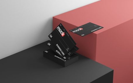 优雅的名片模型样机 (PSD)