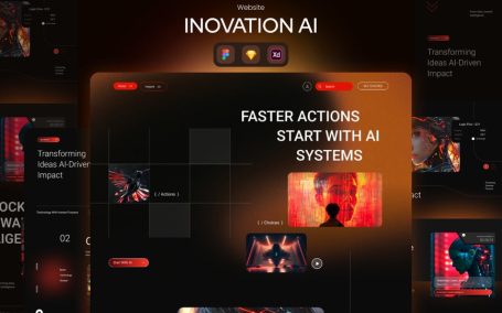 创新 AI网站网页UI模板 (FIG,SKETCH,XD)
