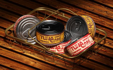 金枪鱼罐子罐头模拟样机 (PSD)
