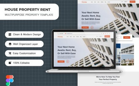 房产租金着陆页网页模版 (FIG)