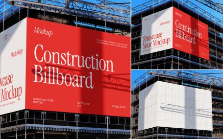 建筑广告牌模型样机 (PSD)