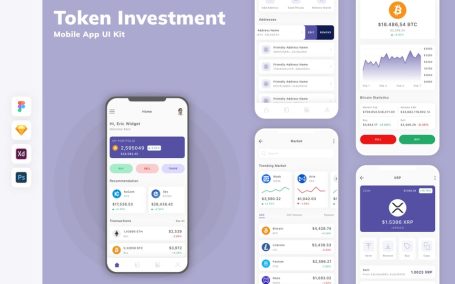 投资移动应用APP UI KIT (SKETCH,FIG,XD,PSD)