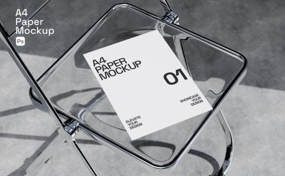A4纸模型样机 (PSD)