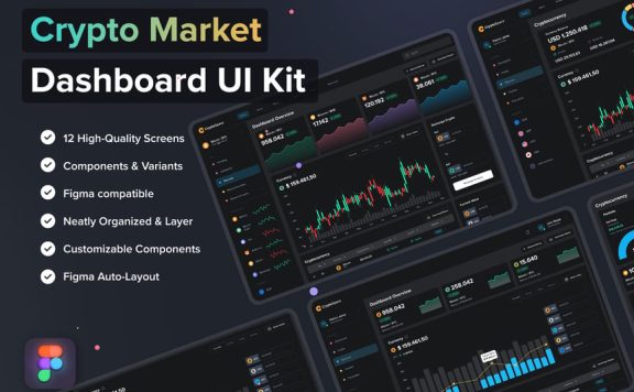 加密市场仪表板UI套件 (FIG)