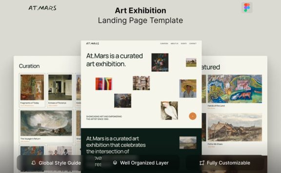 艺术展创意极简登陆页面 (FIG)