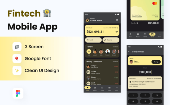金融科技 – 移动应用APP UI KIT (FIG)