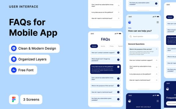 移动应用程序V2的常见问题解答APP UI KIT (FIG)